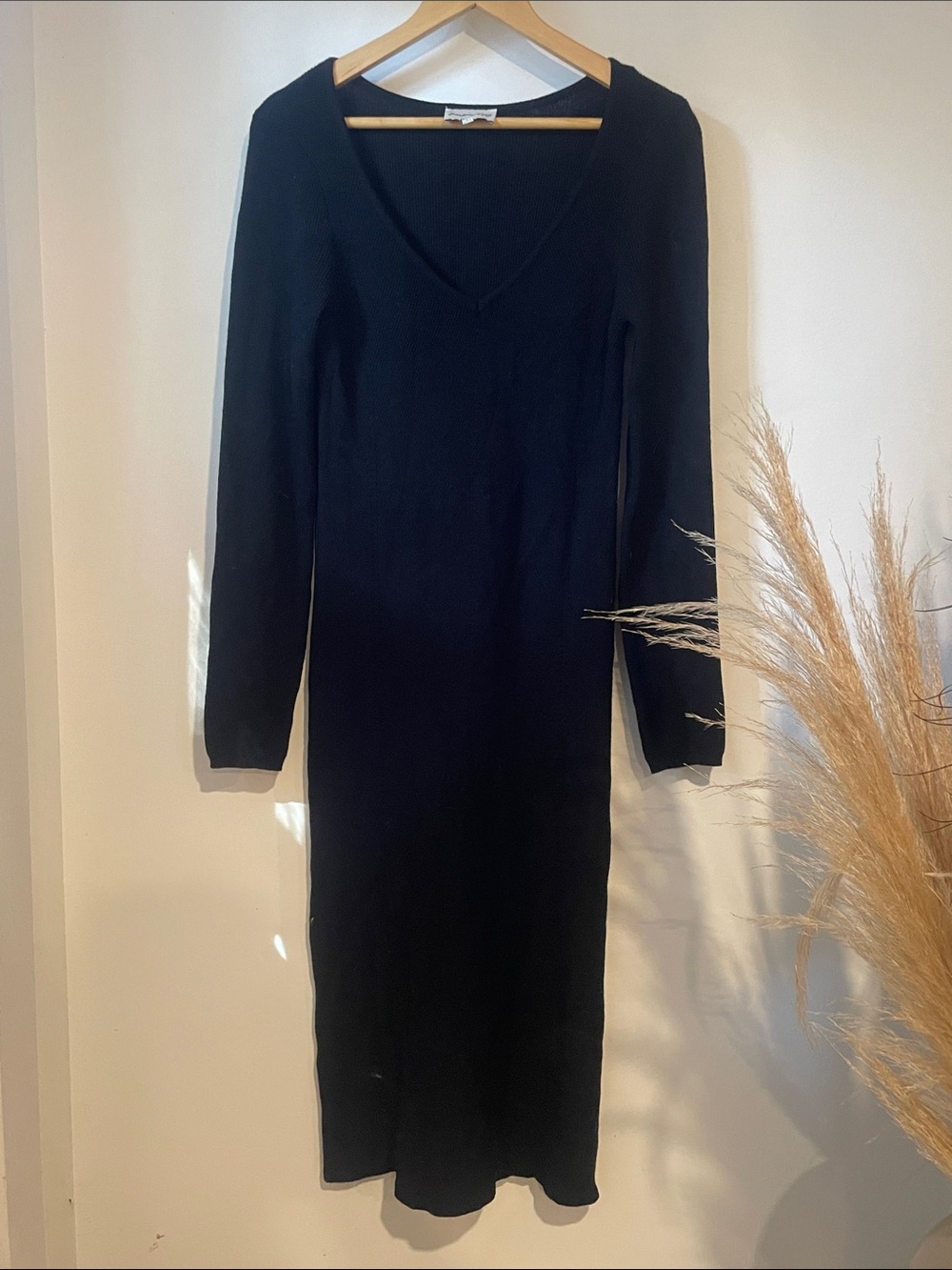 Classic Freshman 1996 Black V-Neck Long Sleeve Dress Sz L B135